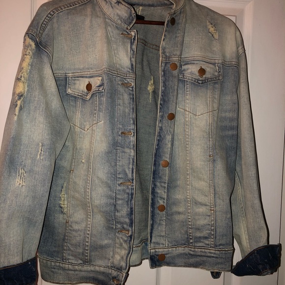 Ladies JBrand distressed denim jacket - Picture 2 of 6
